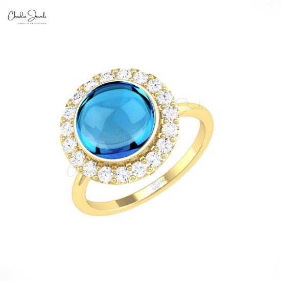 14k Solid Gold Gemstone Ring