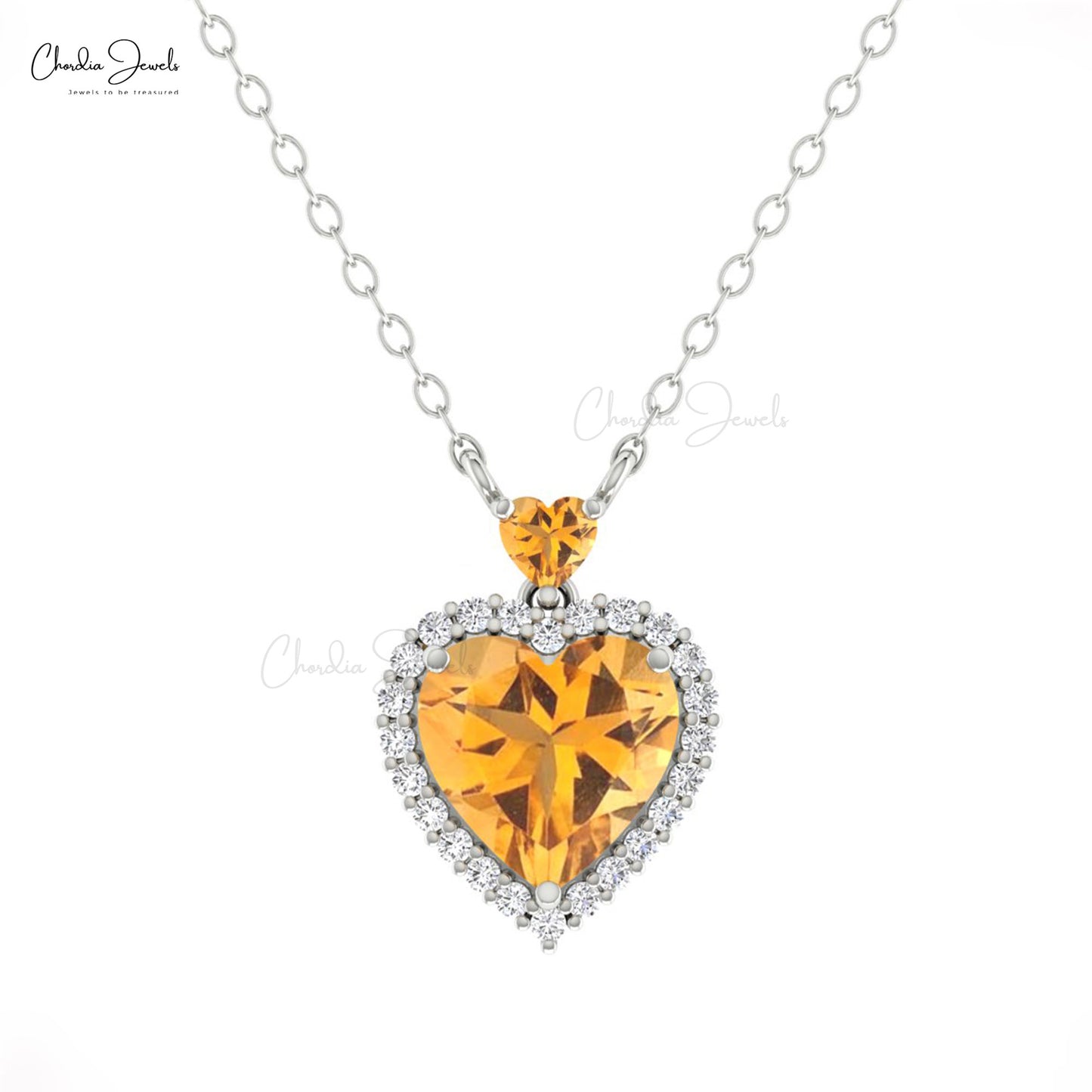 Halo Heart Necklace 