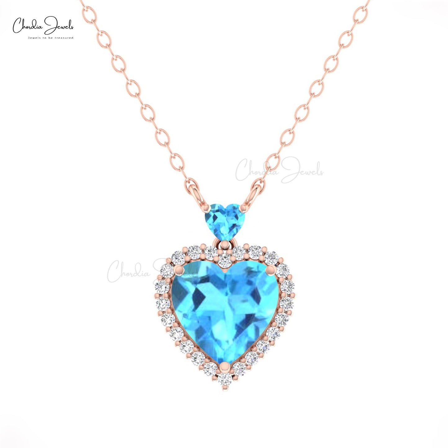 Heart Shape Gemstone Necklace