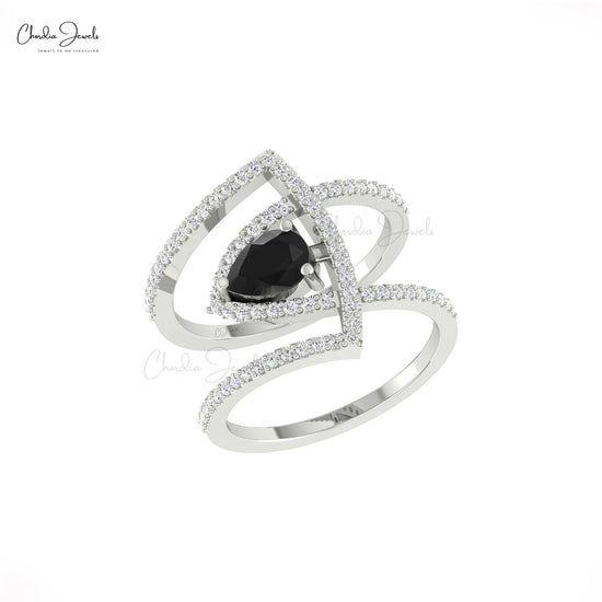 Delicate Black Diamond Ring