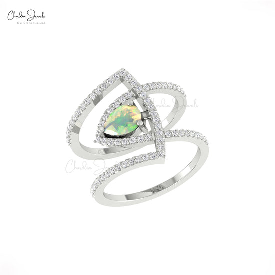 Pear Cut Gemstone Ring