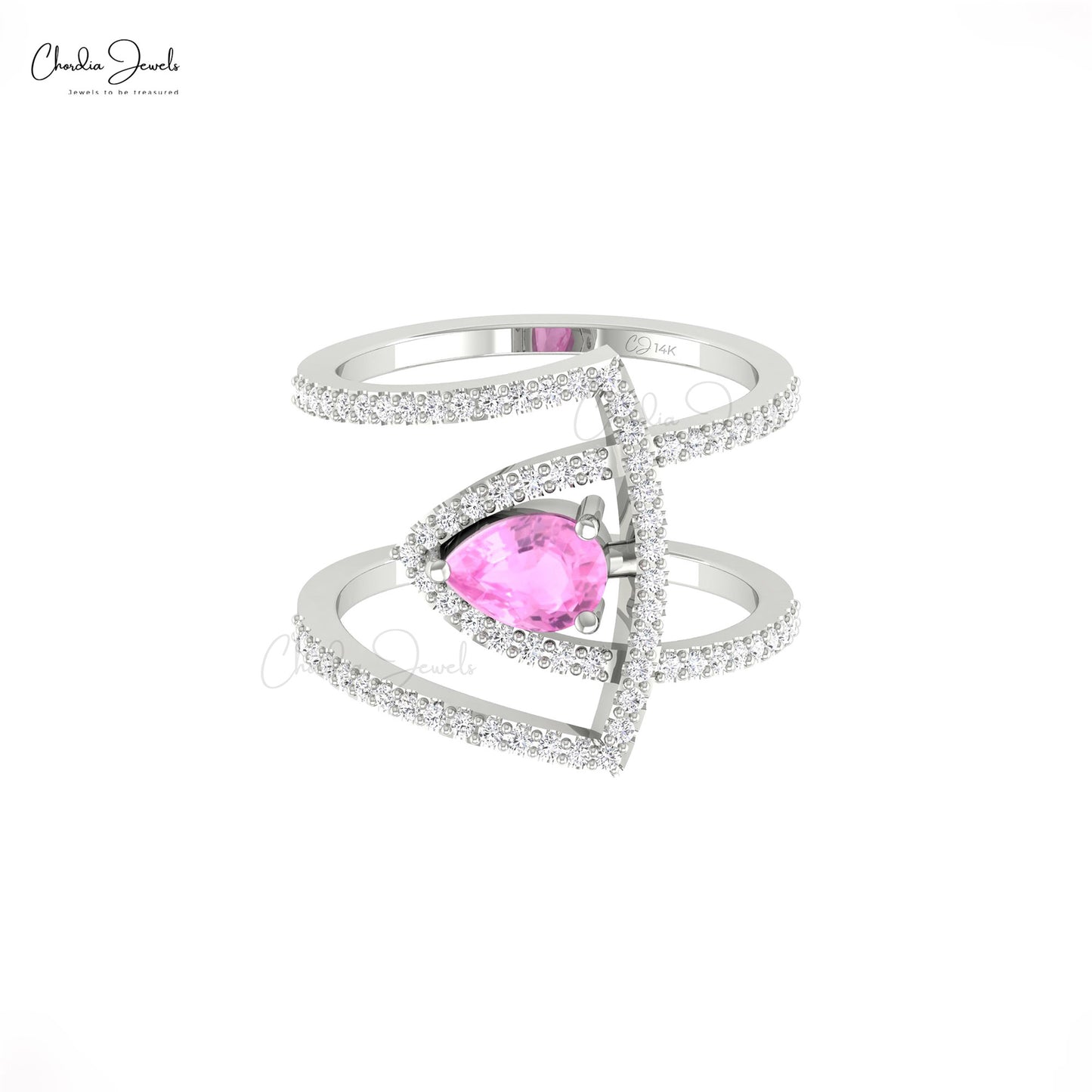 Genuine Pink Sapphire Ring