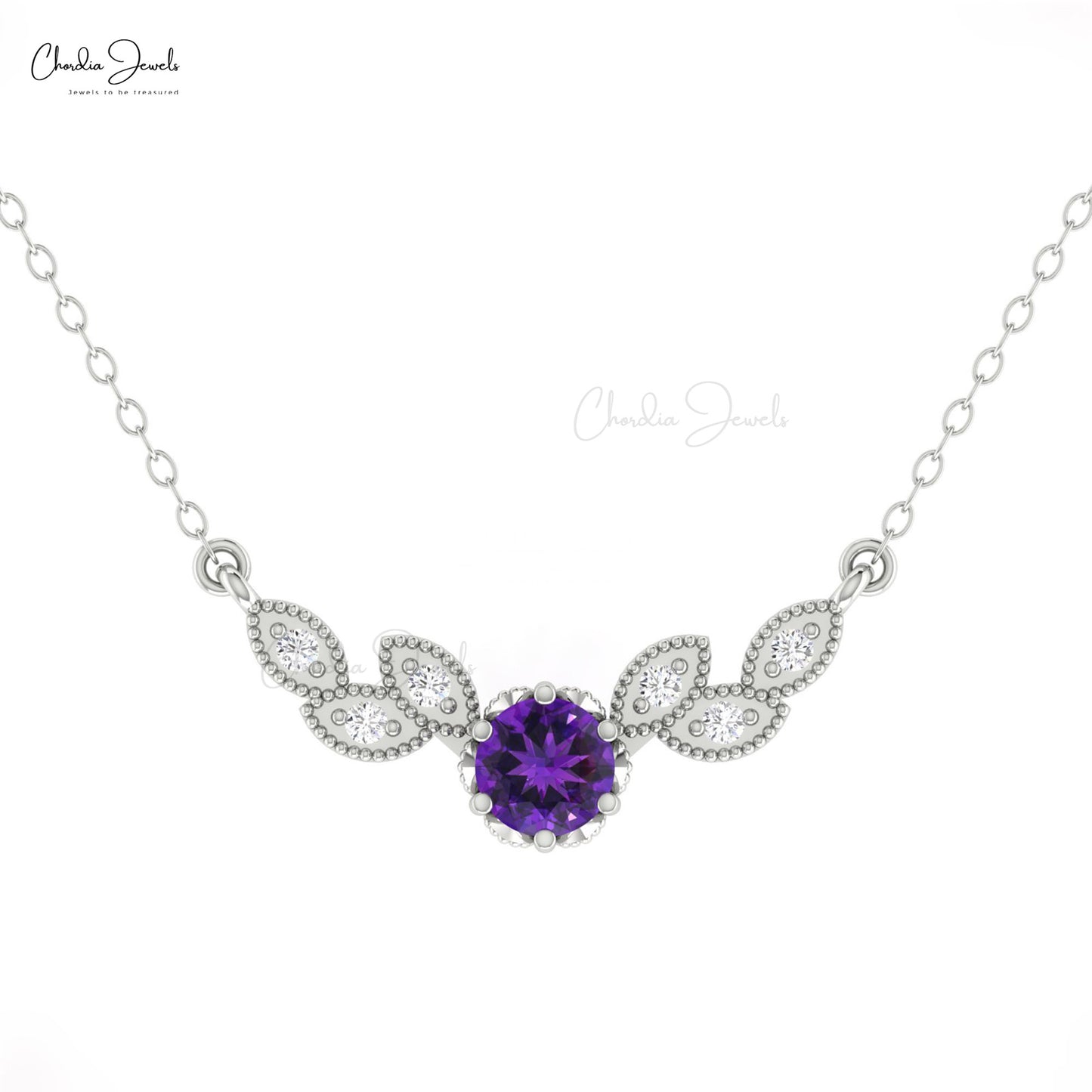 Diamond Floral Necklace