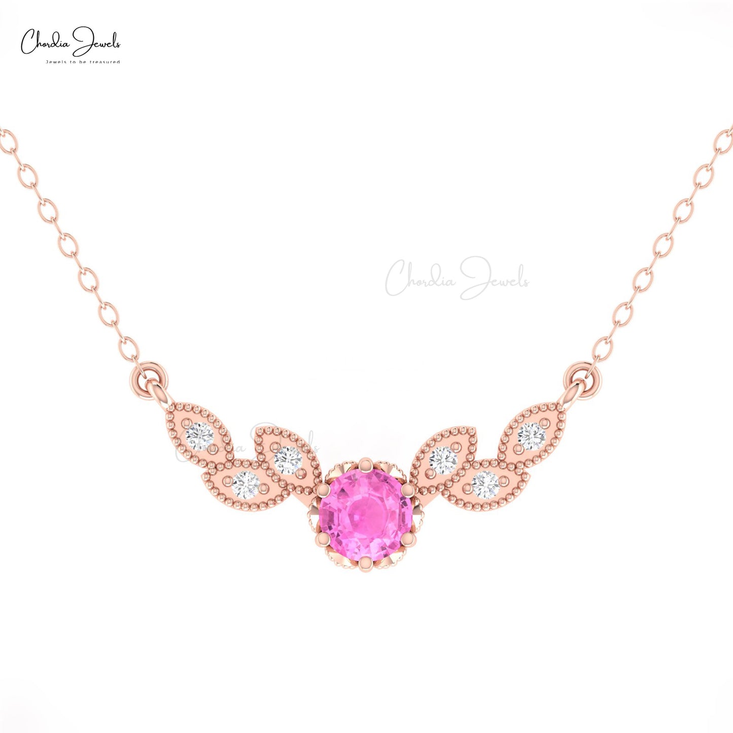 Pink Sapphire Necklace