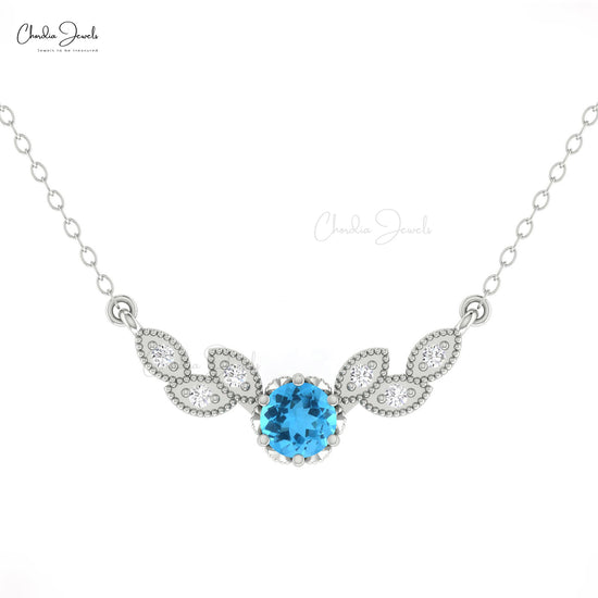 Swiss Blue Topaz Necklace