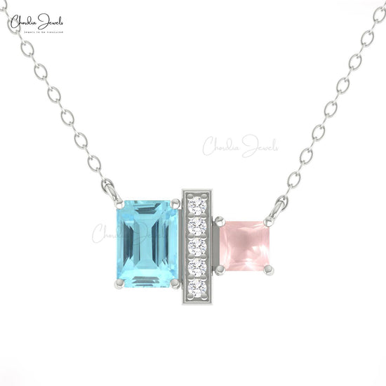 Aquamarine Chain Necklace