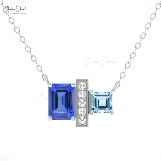 Octagon Tanzanite Necklace