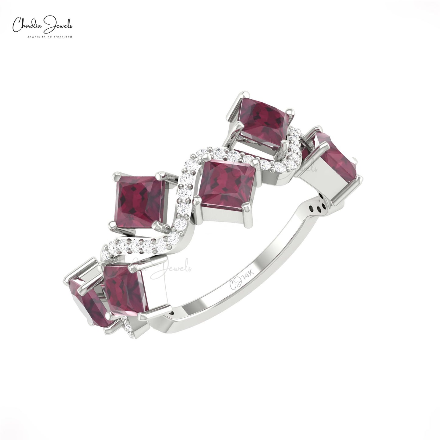 Square Gemstone Ring