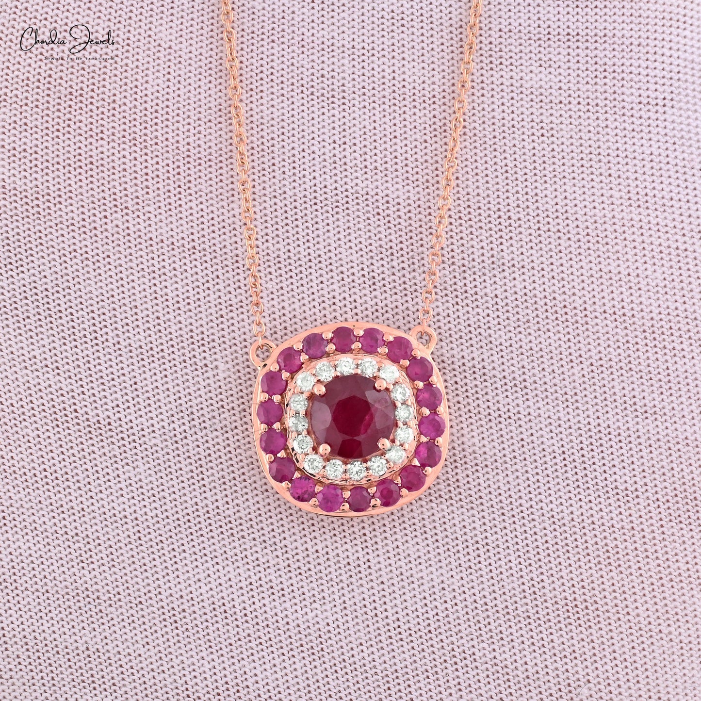 Diamond Halo Necklace