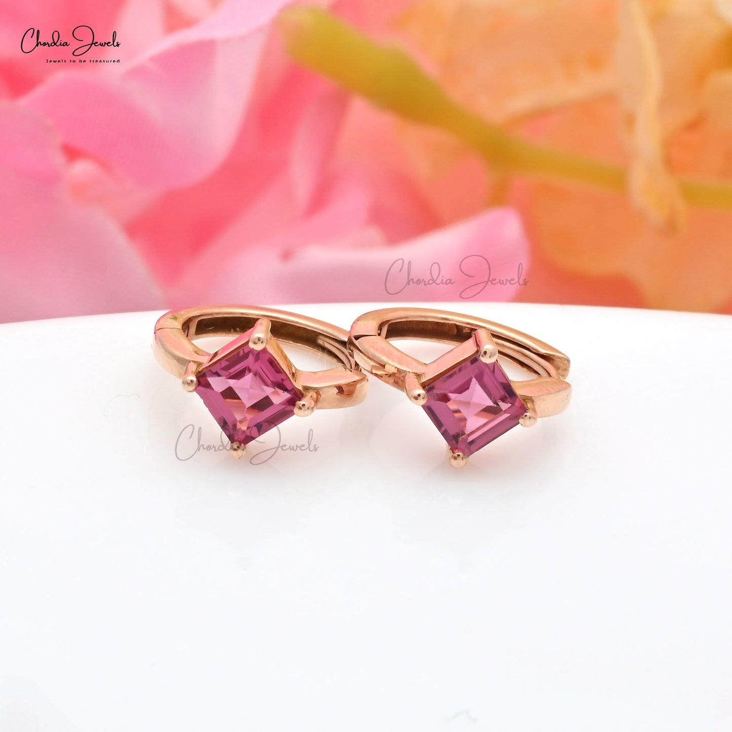 Pink Tourmaline Earrings