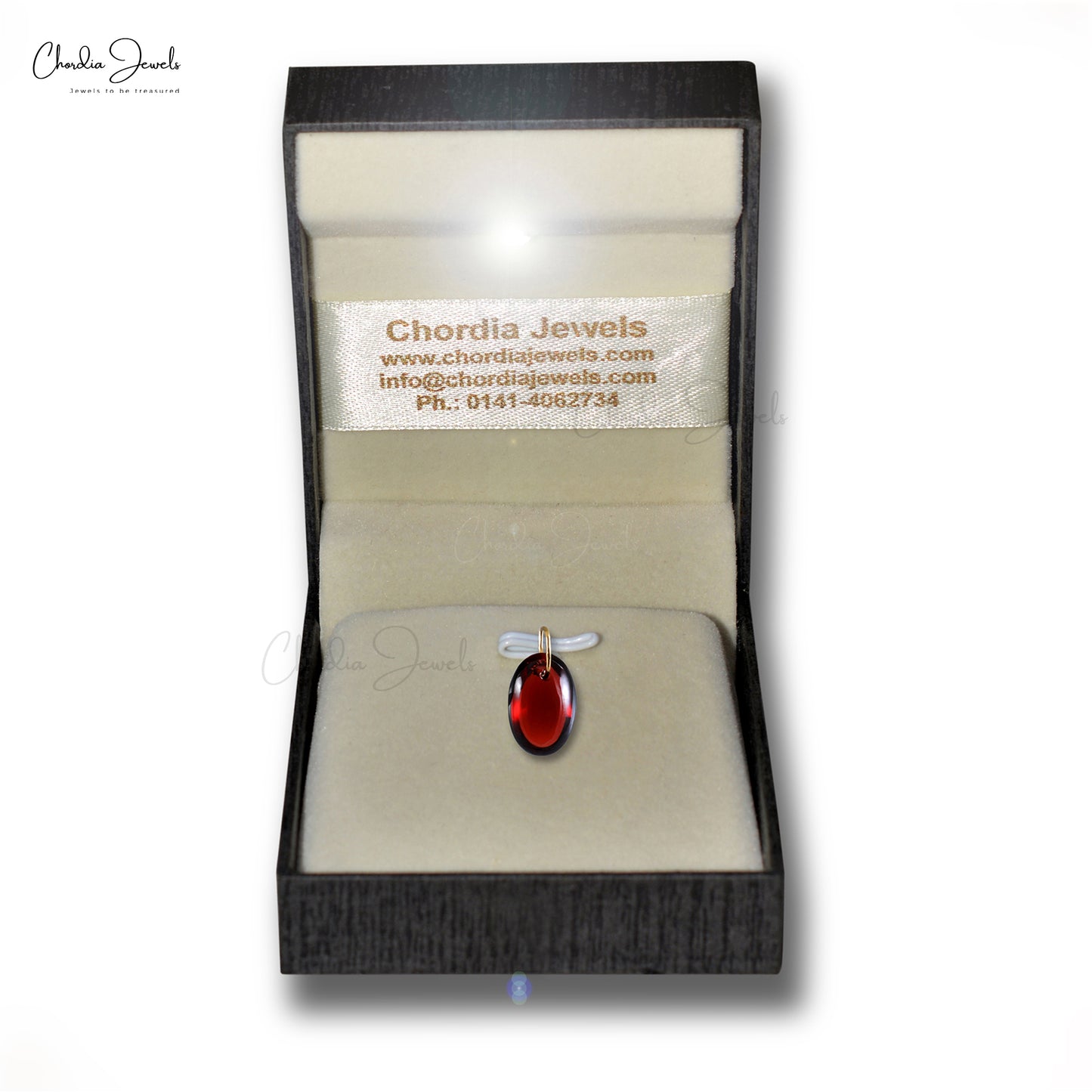 Oval Red Garnet Women Solitaire Pendant in 14k Yellow Gold