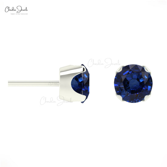 Natural Blue Sapphire Studs