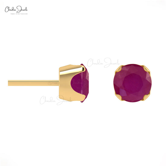 9ct gold ruby on sale earrings