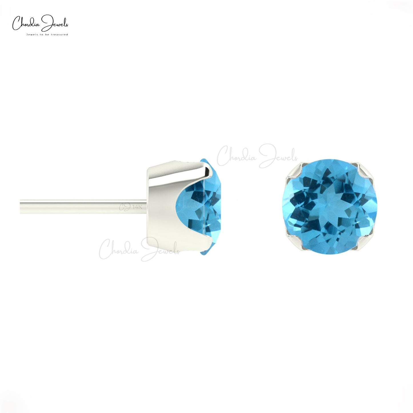 Solitaire Gemstone Studs 