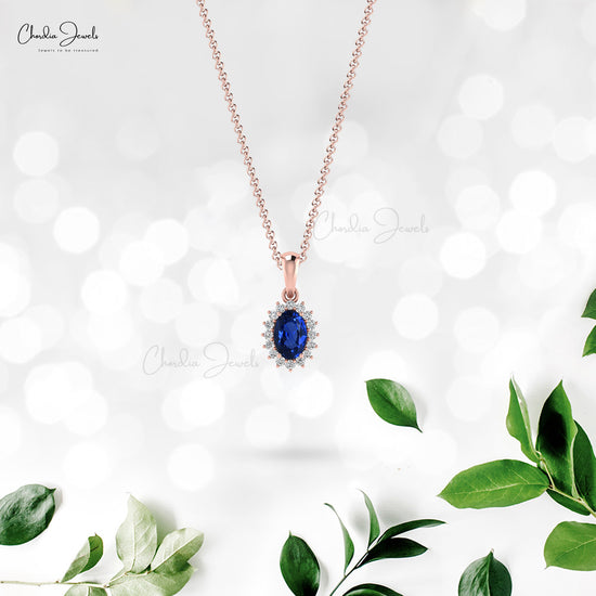 18K Oval Sapphire & Diamond Fashion Necklace - Safian & Rudolph Jewelers