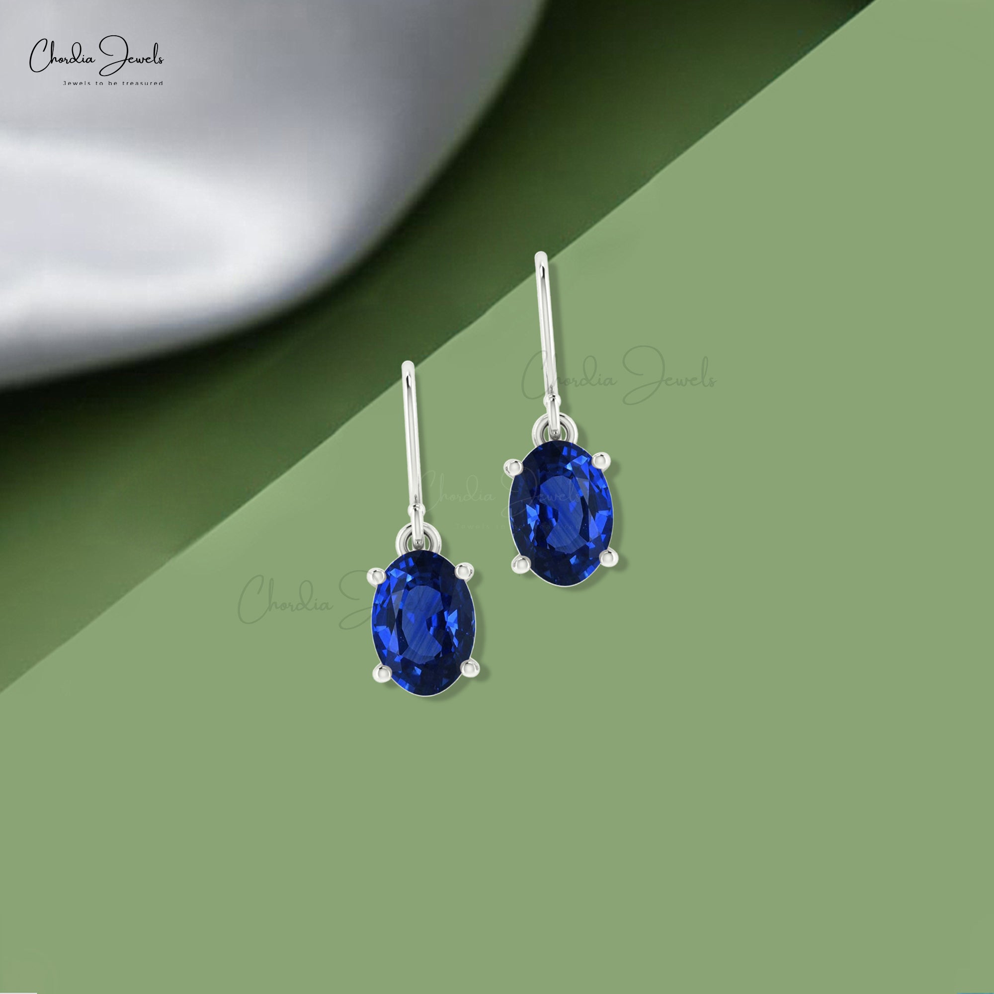 Large Sapphire earring,deep blue sapphire,large real sapphire earring,long dangle earring,Sept birthday gift,mother order gift,custom jewelry card