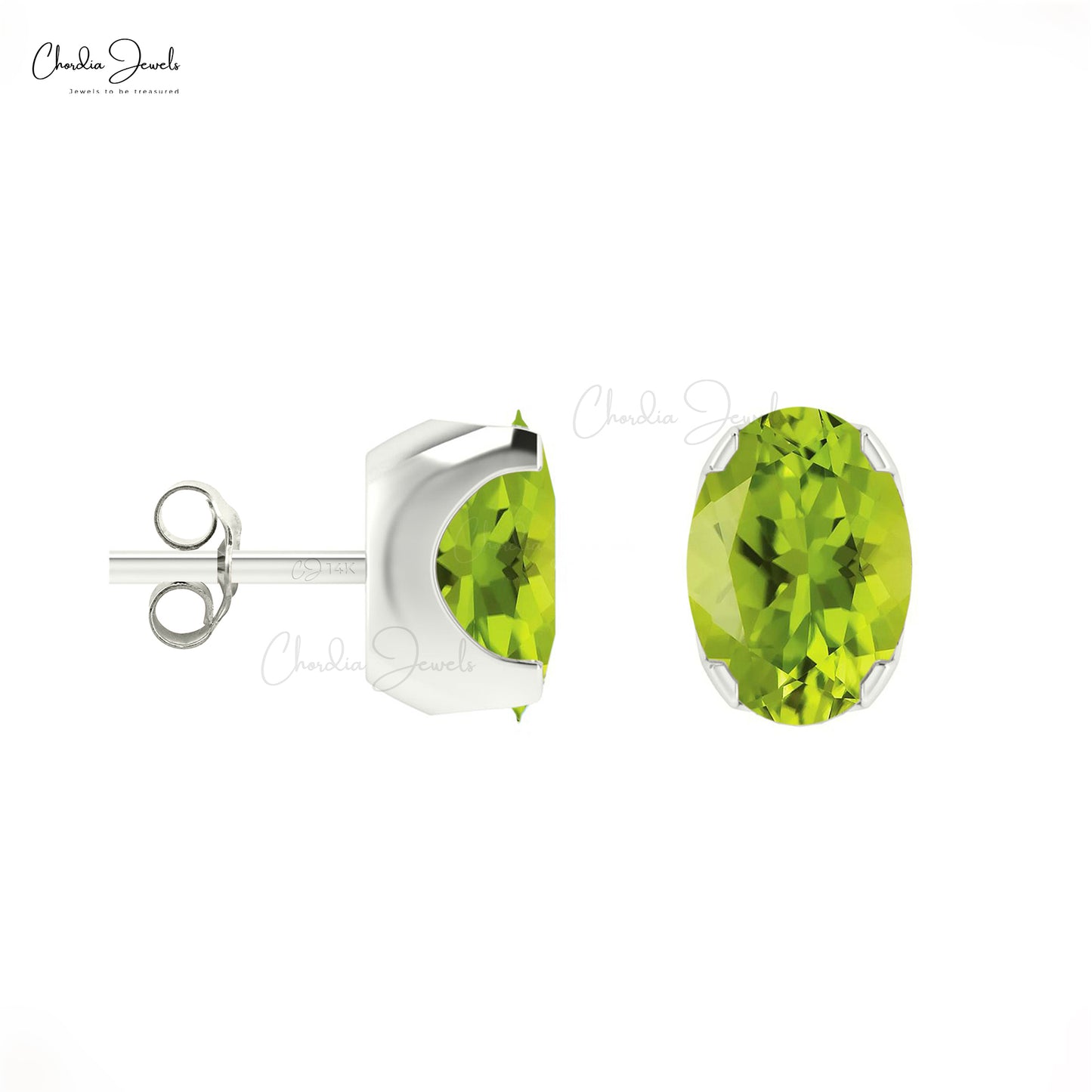 Peridot Solitaire Earrings