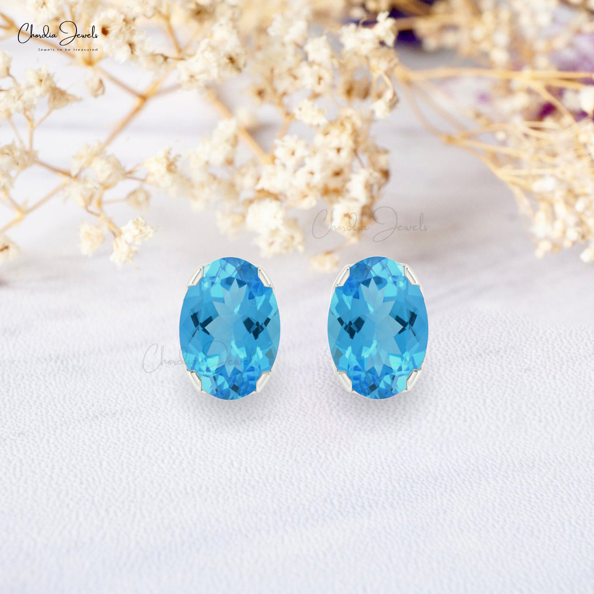 Light blue topaz on sale earrings