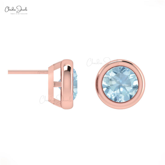 Bezel Set Earrings