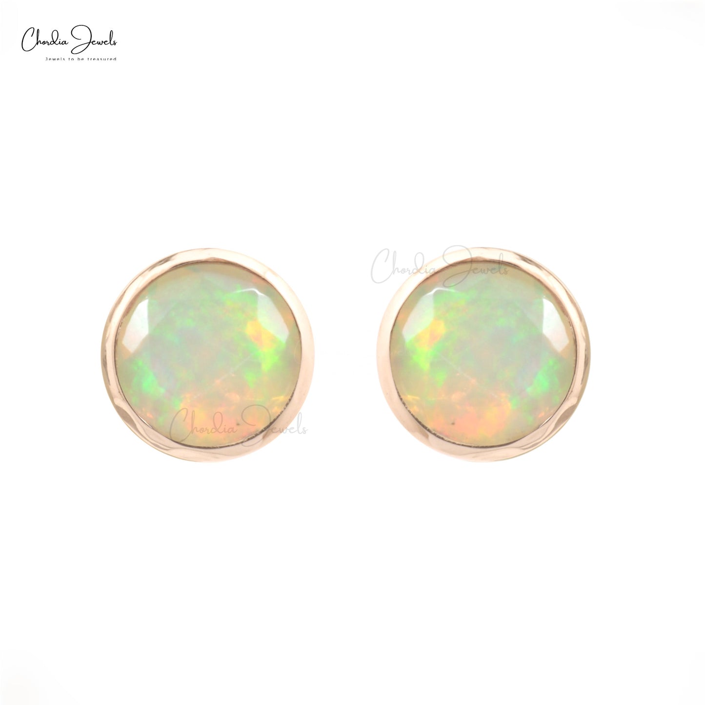 bezel set earrings