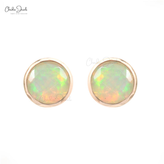 bezel set earrings