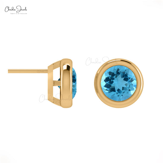 Bezel Set earrings