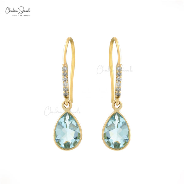 Aquamarine Earrings - 14kt Rolled Gold store - Wire wrapped - Aquamarine Jewelry