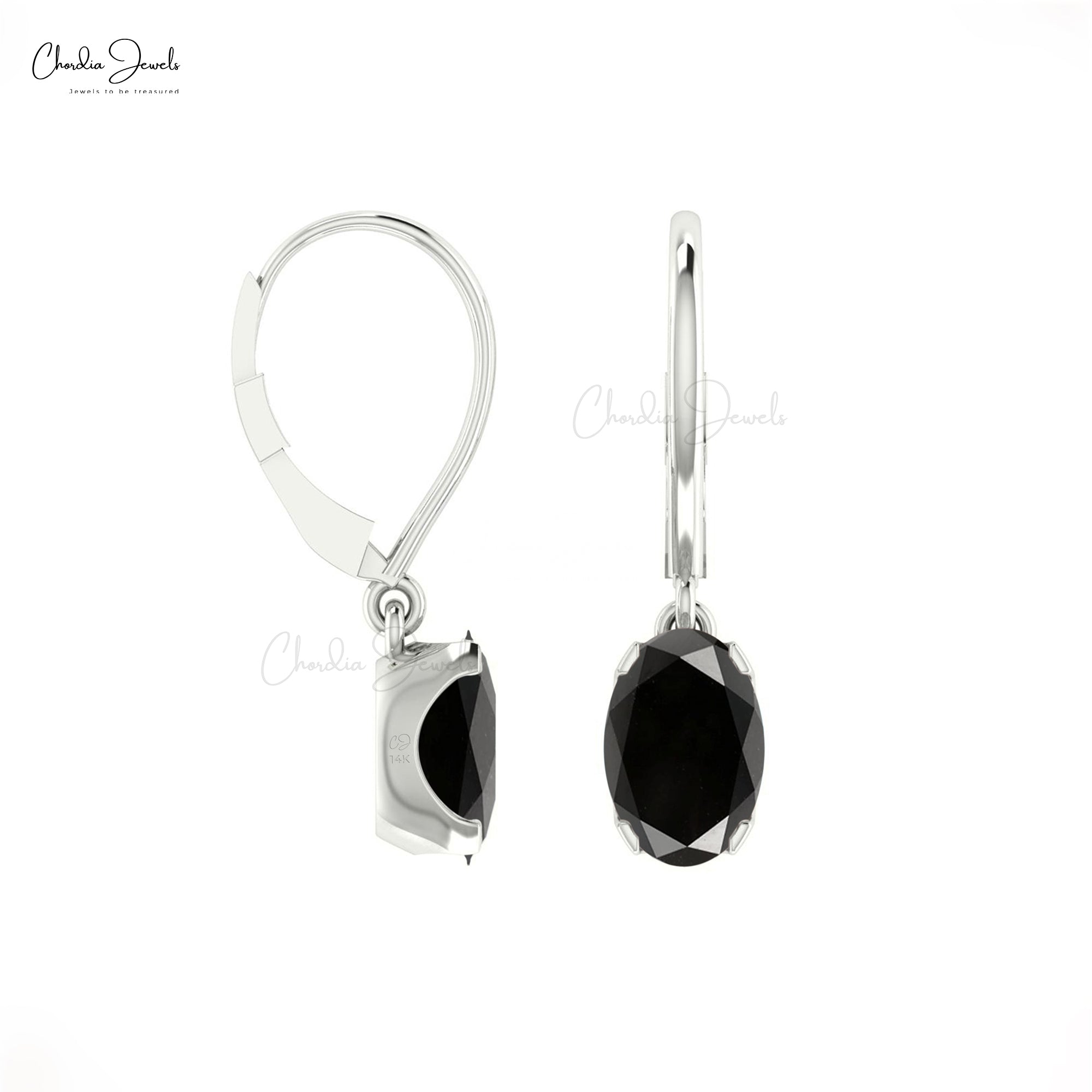 Black diamond on sale dangle earrings