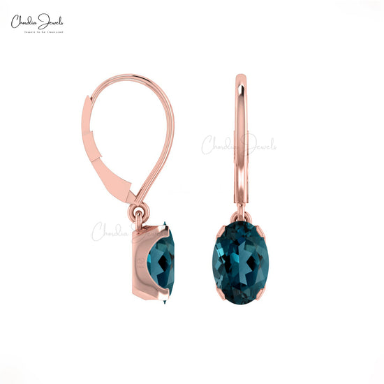 London Blue Topaz Earrings For Her