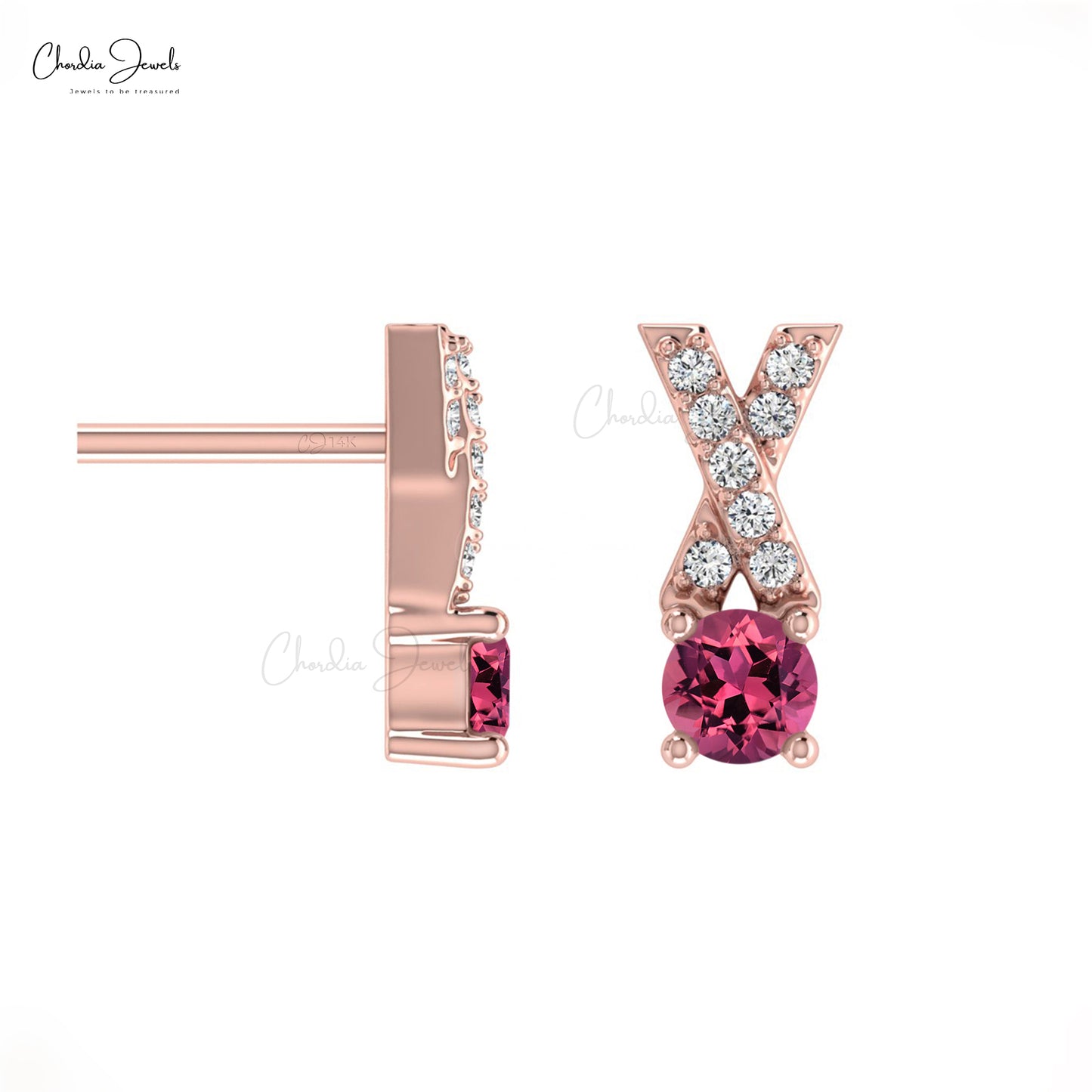 Tourmaline And Diamond Earrings