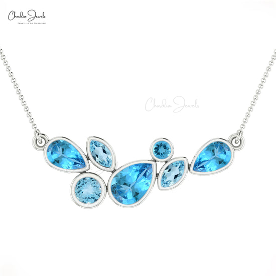 Swiss Blue Topaz Necklace