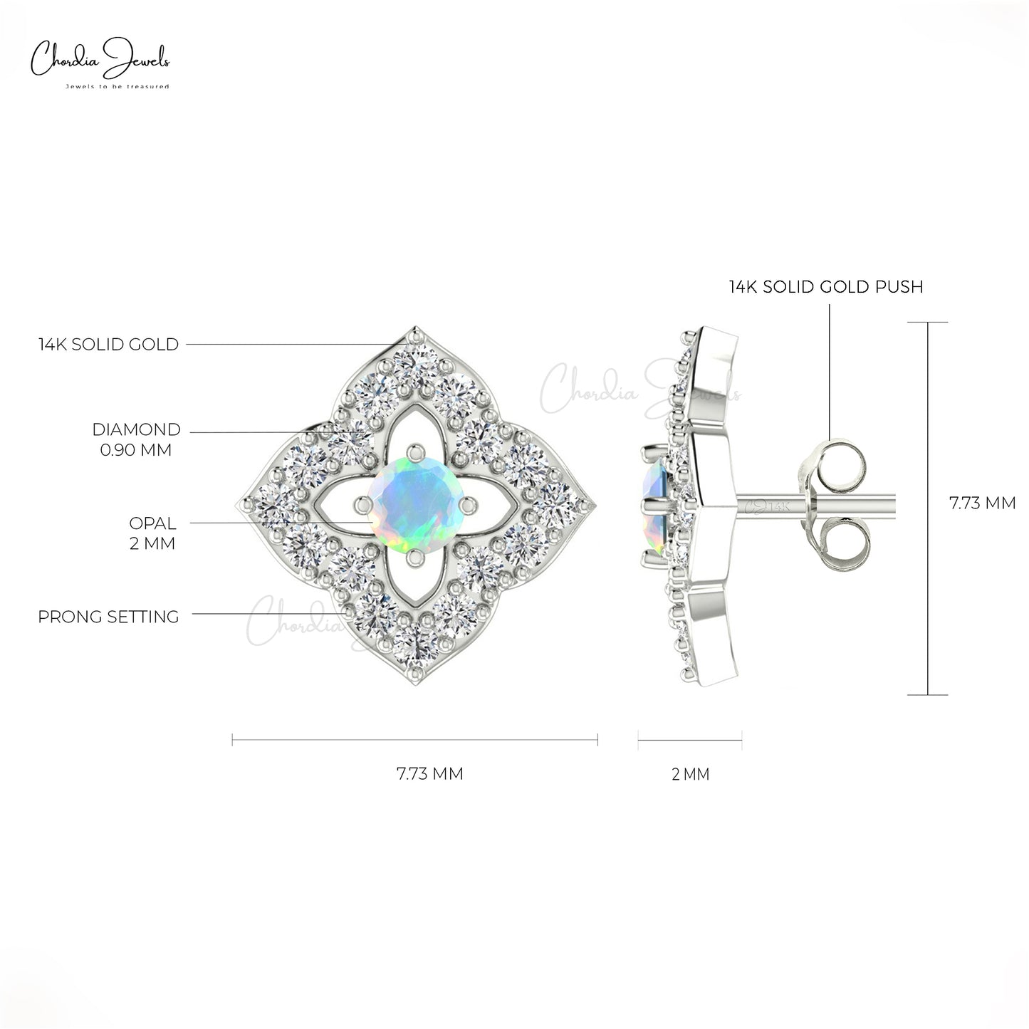 Cluster Diamond Earrings 