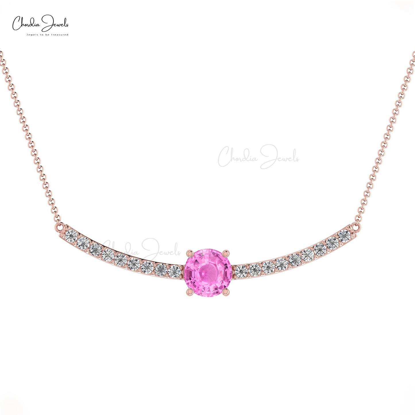 Pink Sapphire Hearts Tennis Necklace – LUISA ALEXANDER
