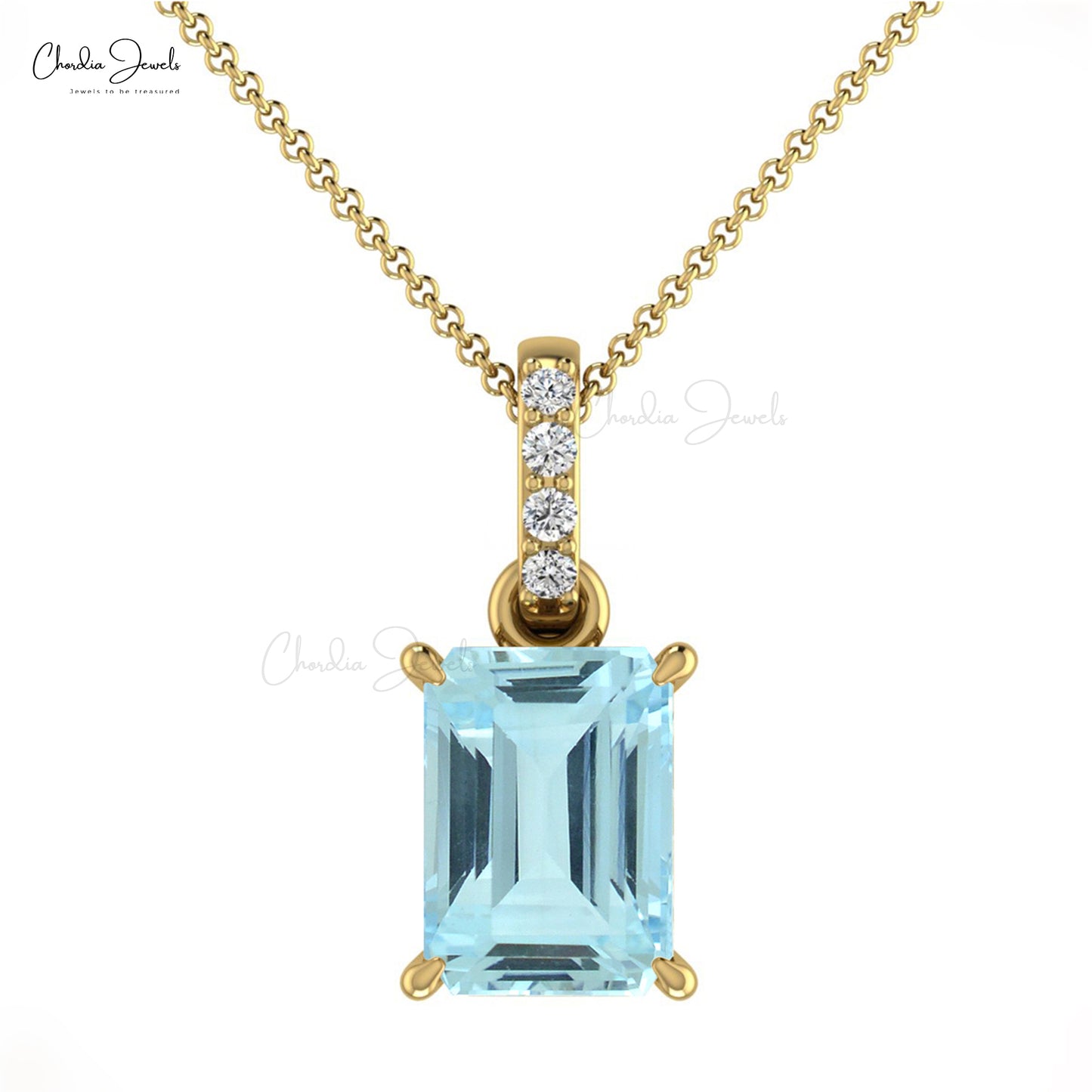 Dangle Aquamarine Pendant