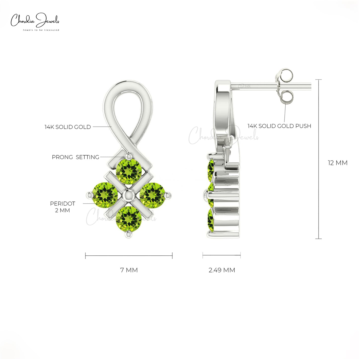 Twisted Wire Studs Earrings