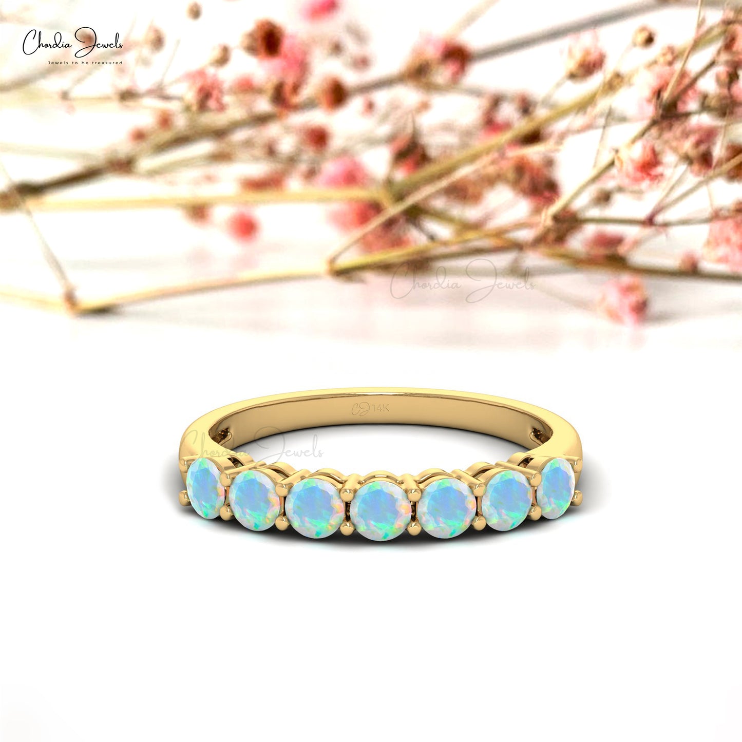 Natural Opal Yellow Gold Ring