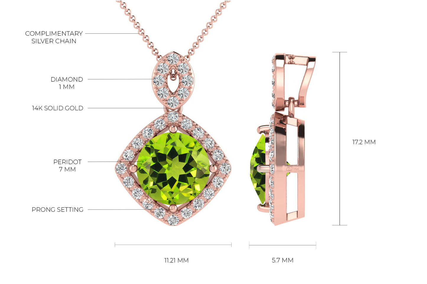 Peridot Gemstone Pendant