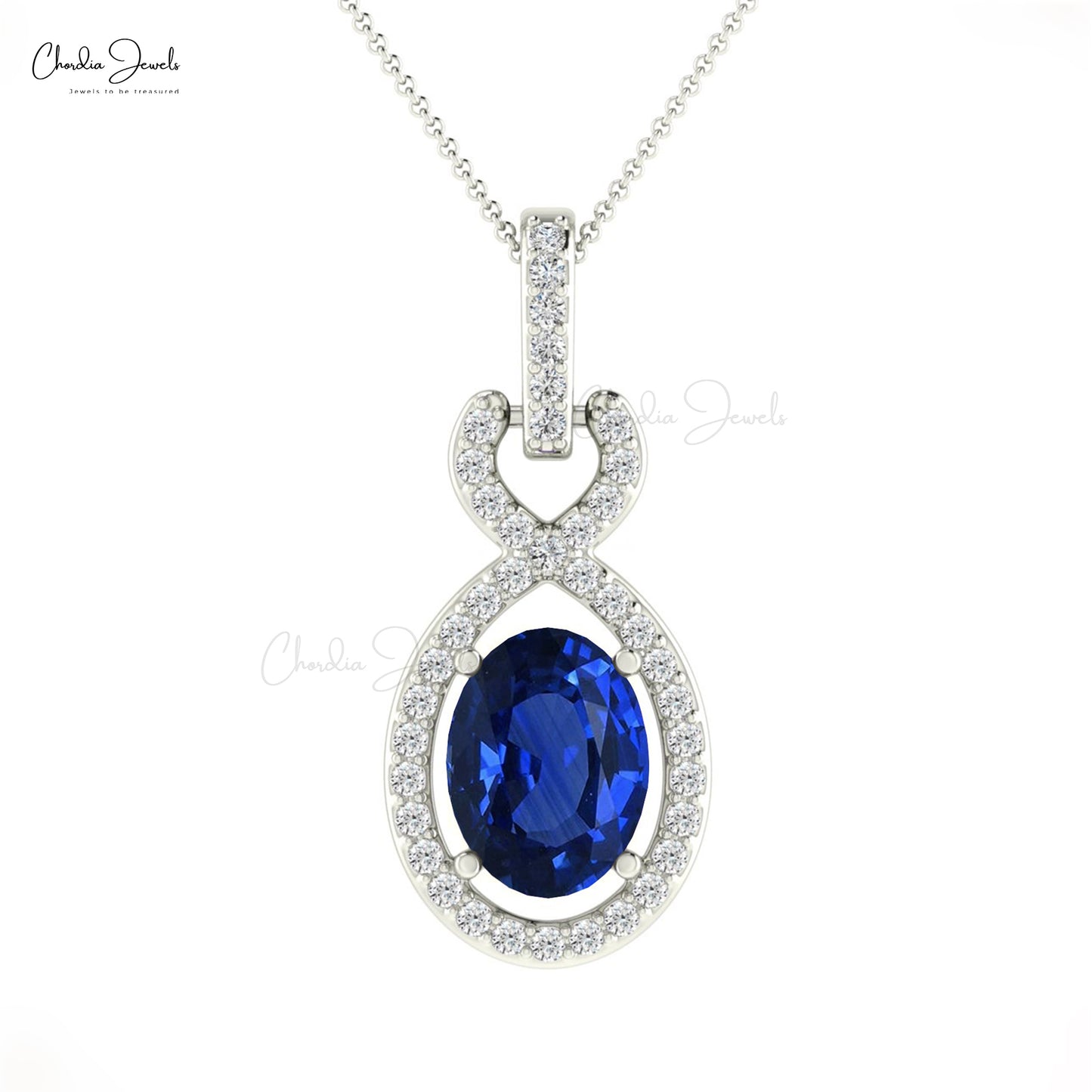 Natural Blue Sapphire Pendant