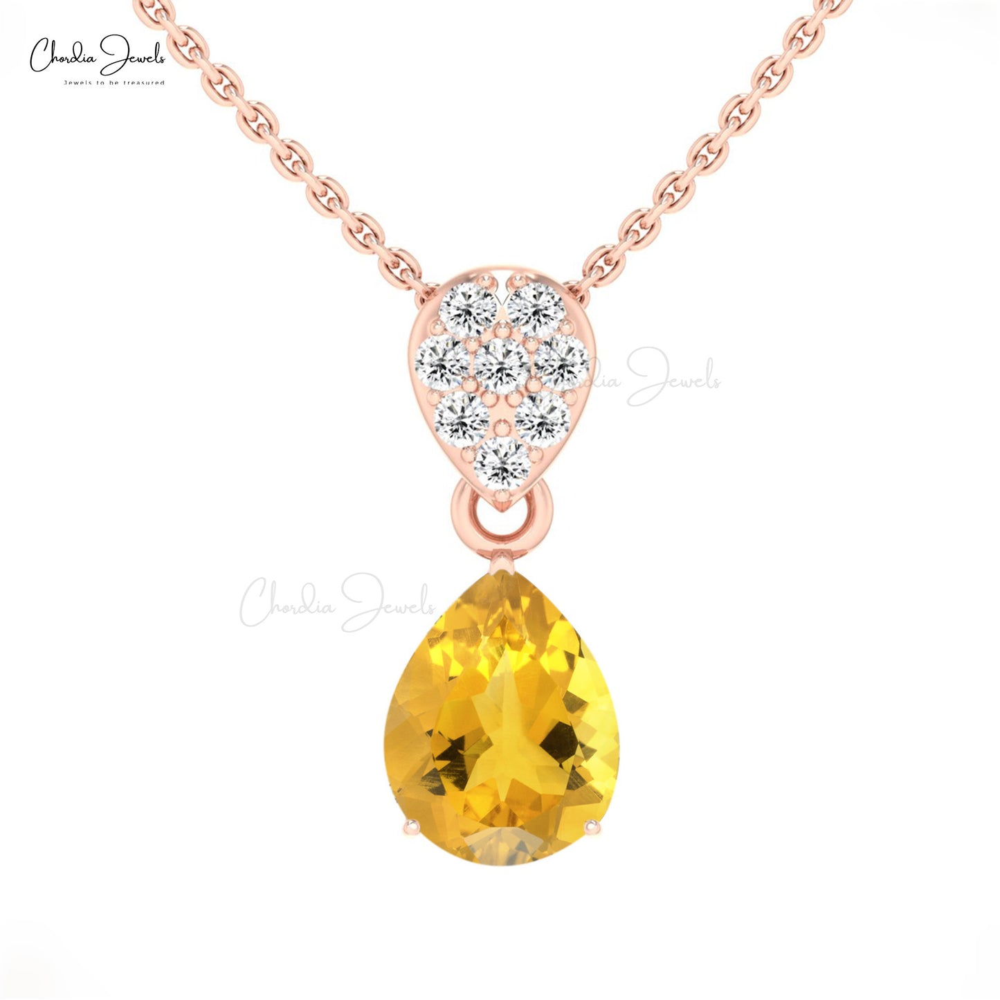 14k Solid Gold Fine Jewelry Pendant Necklace For Women