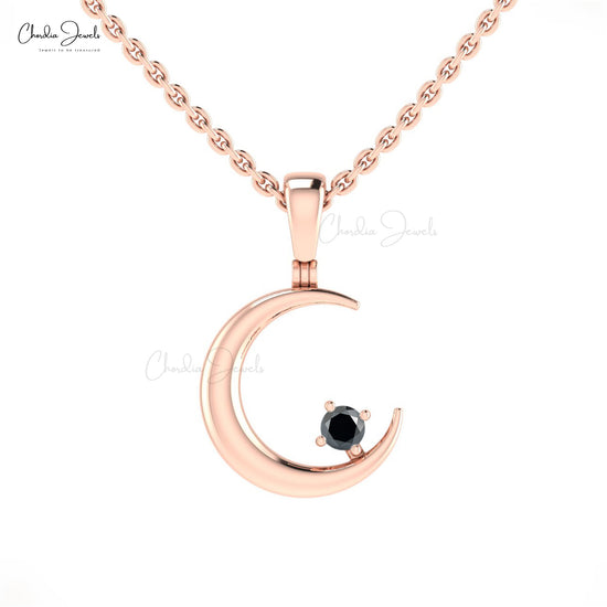 Round Black Diamond Pendant