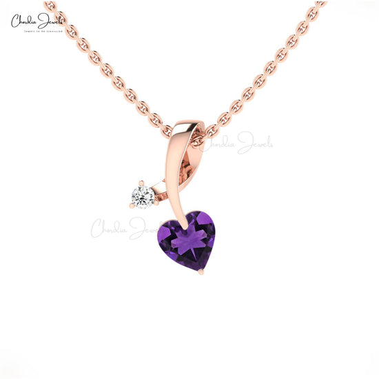 Heart Shape Gemstone Twisted Necklace