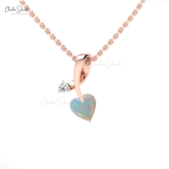 Opal Heart Pendant