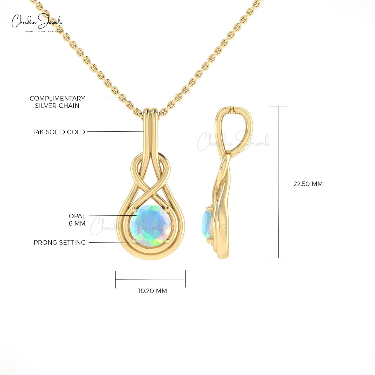 Solitaire Gold Pendant