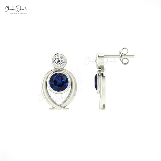 Blue Sapphire Earrings