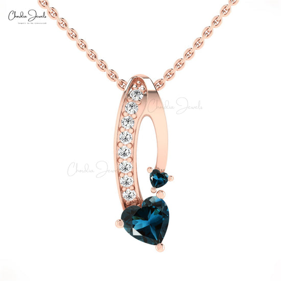 AAA Blue Topaz Pendant