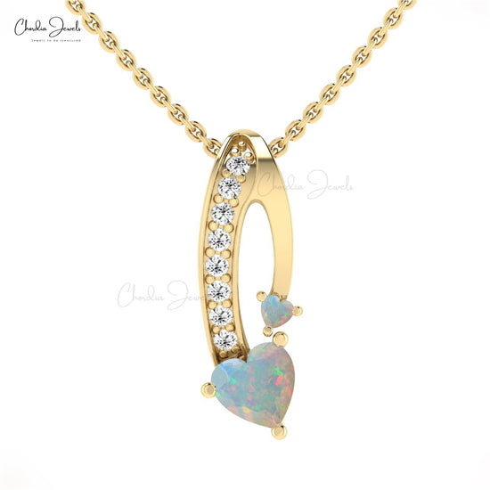 Opal Heart Pendant