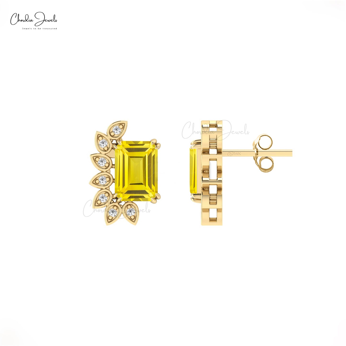 Yellow Sapphire Statement Earrings