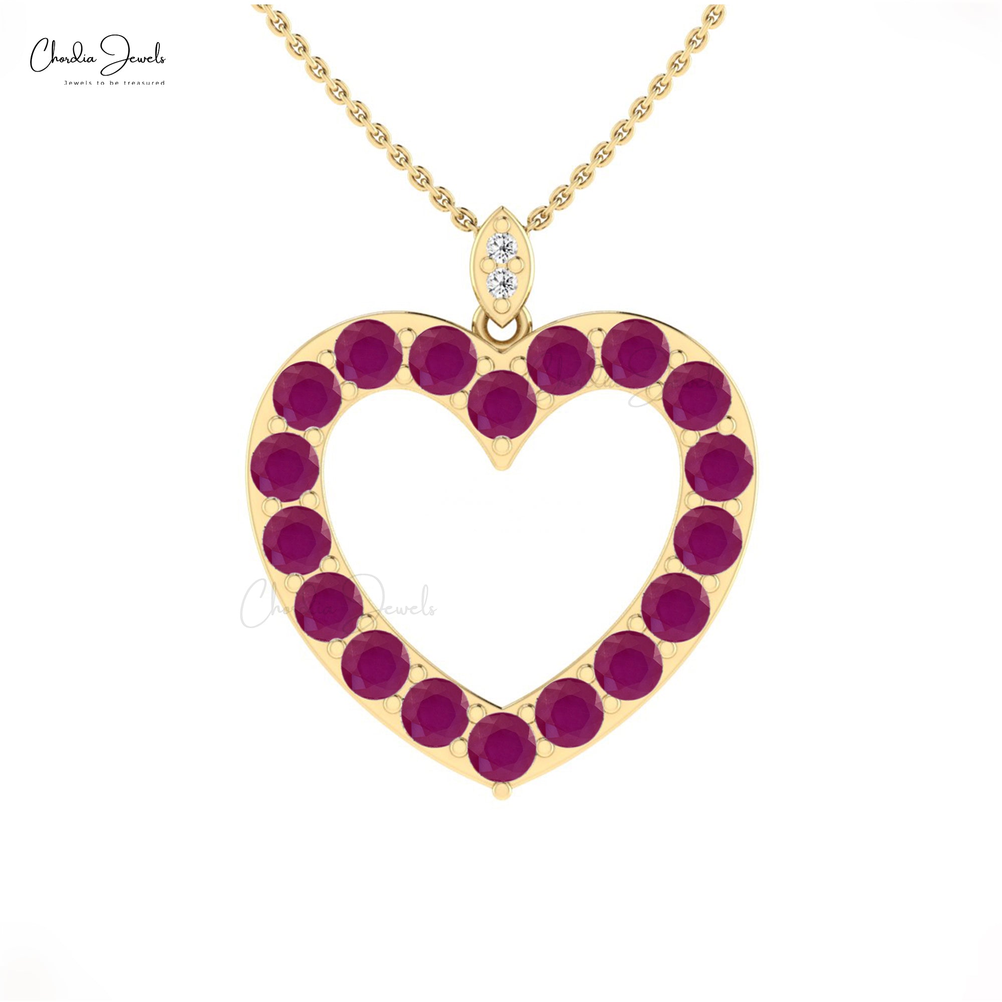 Shop Online Gold Hollow Heart Shaped Pendant 21KT - FKJPND21KM8528