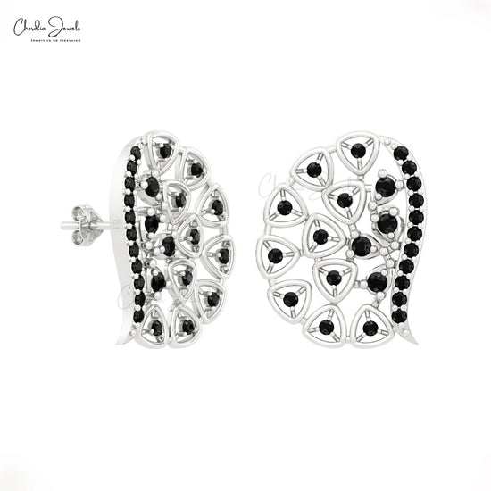 Dainty Black Diamond Earrings