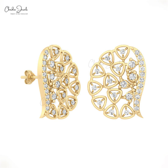 14k Gold Diamond Earrings